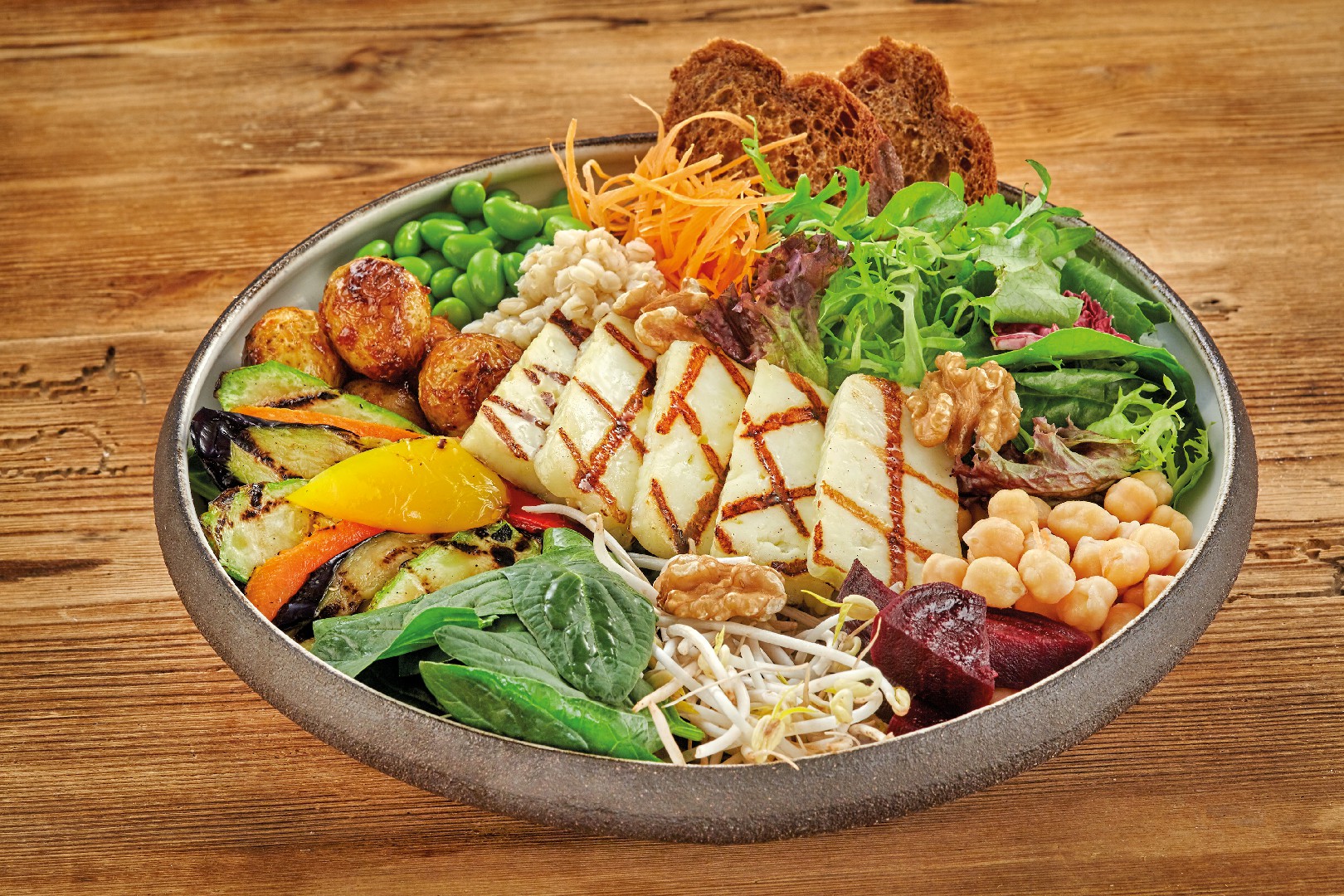 Izgara Sebze ve Hellimli Bowl